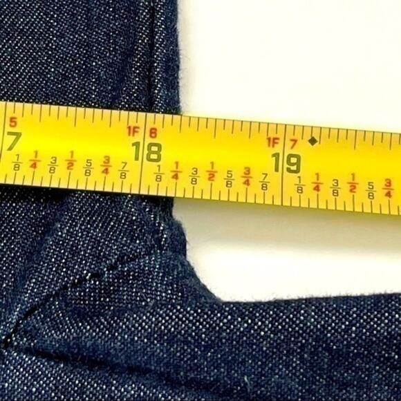 Old Navy Blue 100% Cotton Double Breasted Cottage Boho Jean Jacket NWOT Size SP - Picture 9 of 10